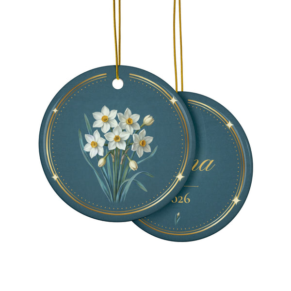 December Birth Flower Ornament