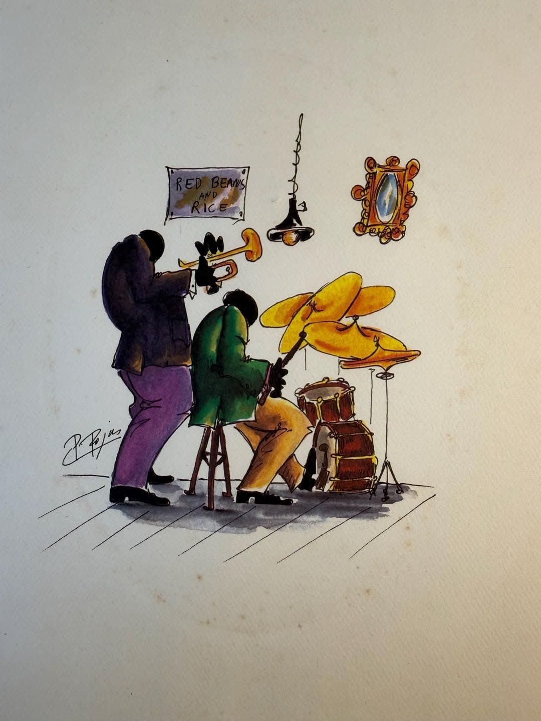 Vintage New Orleans jazz print