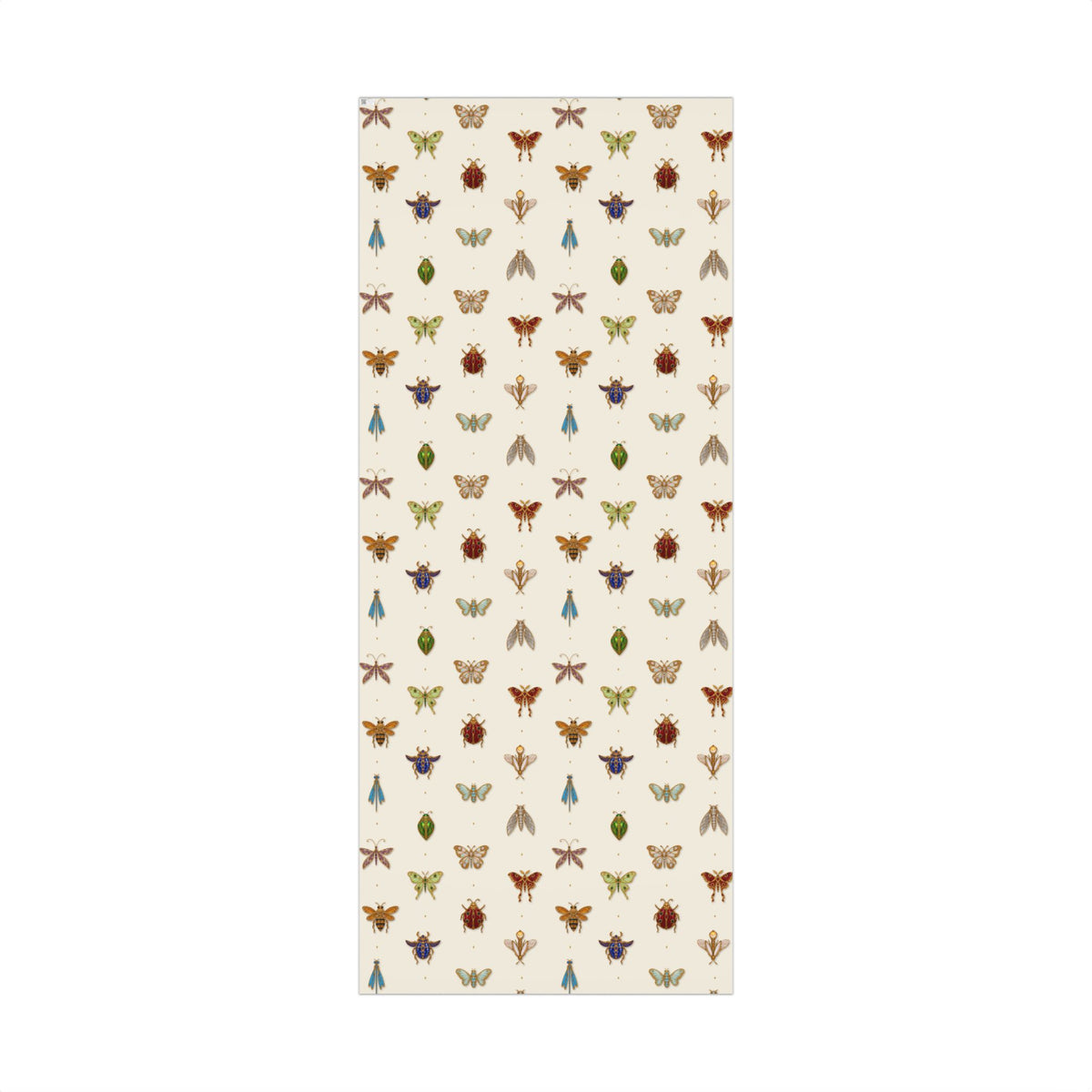 Jeweled Insect Wrapping Paper, Ivory Bridal Shower Gift Wrap, Vintage Brooch Bug Pattern, Elegant Wedding & Birthday Wrap