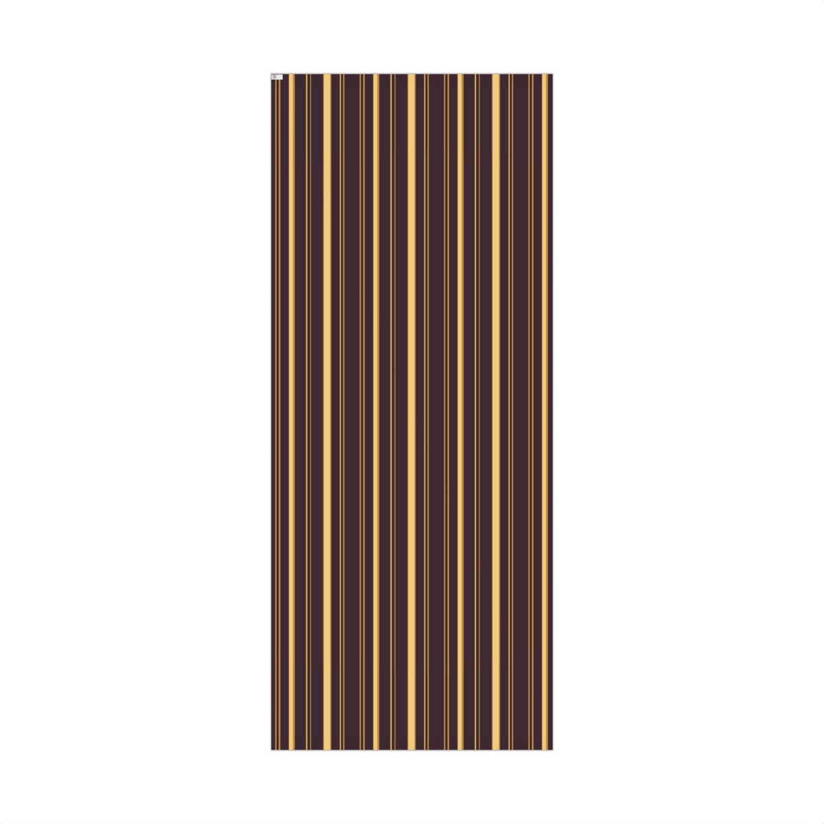 1960s-inspired gold stripe wrapping paper on deep plum, view 12