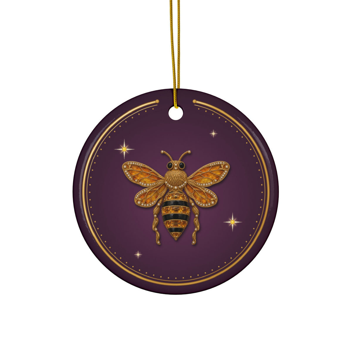 Personalized Christmas Ornament, November Birthstone Gift, Citrine Honeybee Keepsake Ornament 2026, Custom Name & Year, Gift for Mom