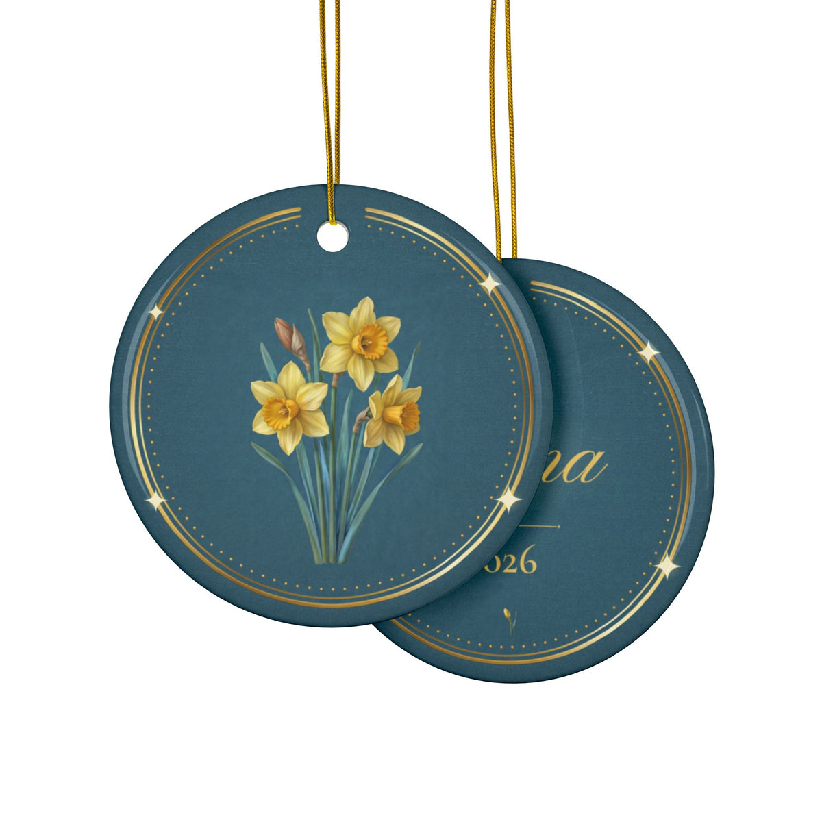 March Birth Flower Ornament