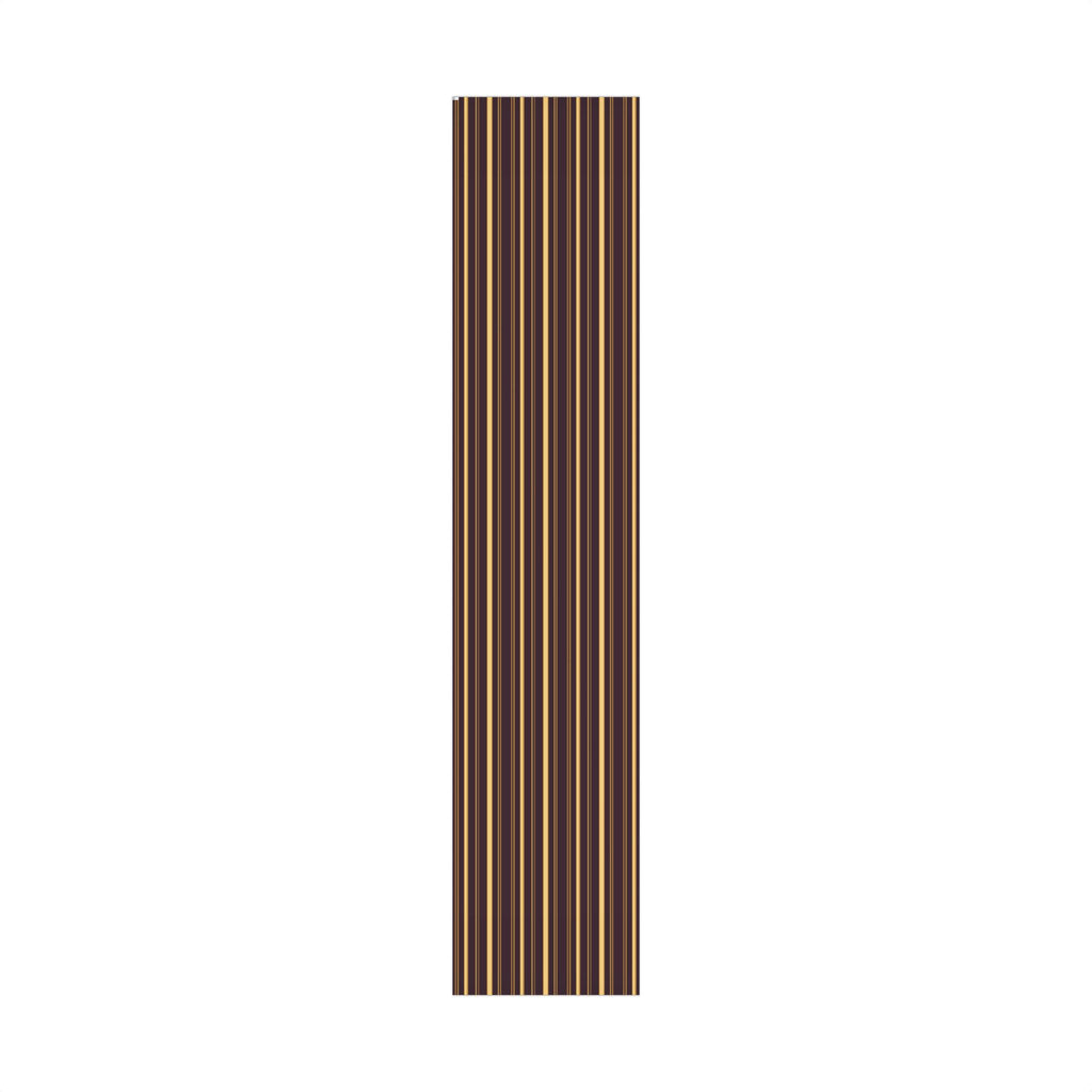 1960s-inspired gold stripe wrapping paper on deep plum, view 6