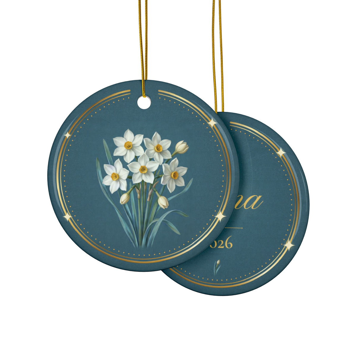 December Birth Flower Ornament