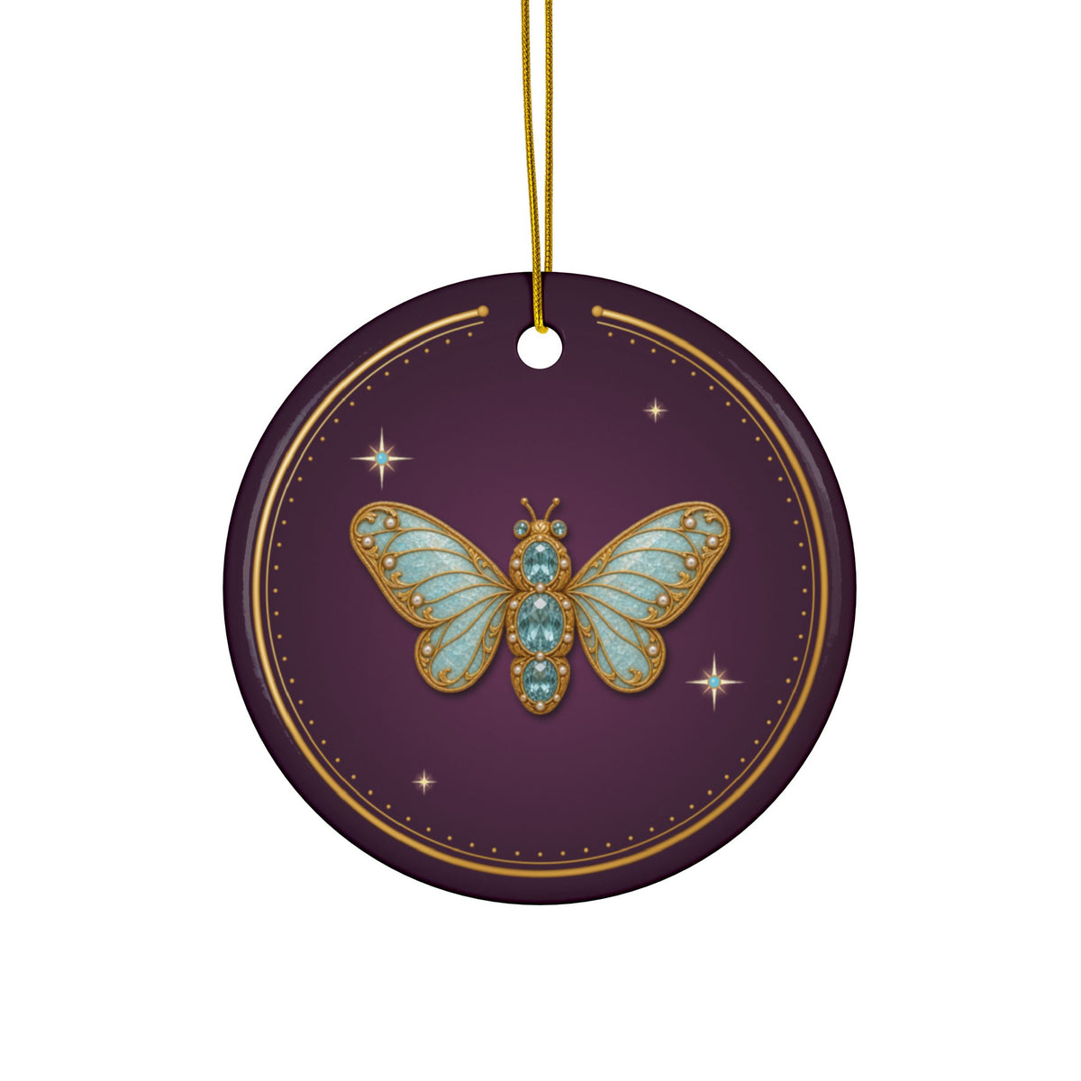Personalized Christmas Ornament, March Birthstone Gift, Aquamarine Hoverfly Keepsake Ornament 2026, Custom Name & Year, Gift for Mom