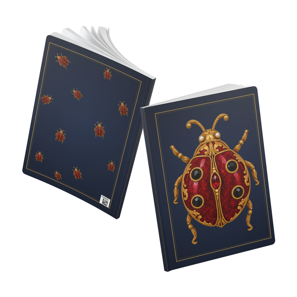 Jeweled Garnet Ladybug journal, January birthstone