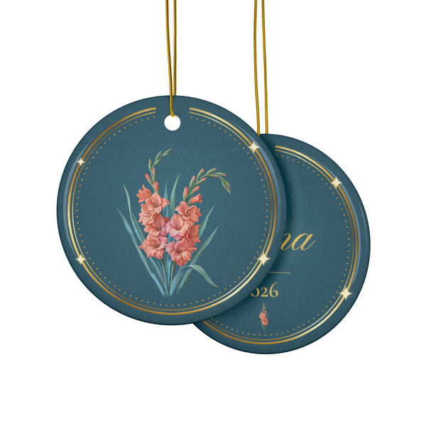 August Birth Flower Ornament