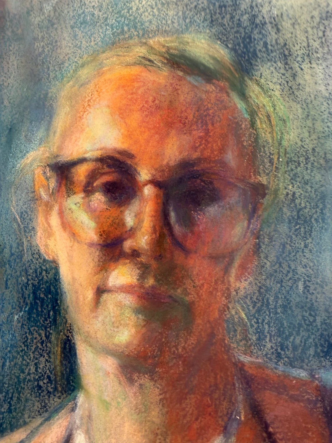 Original signed pastel portrait of a woman by Fred Haines, view 5