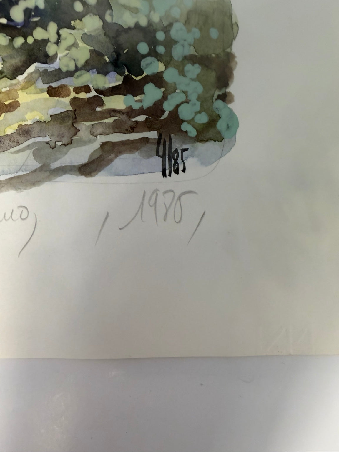 Vintage 1986 limited edition art print, number 4 of 85: Lupo Mannaro Toscano, view 4