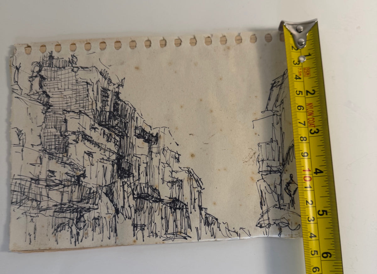 Original vintage pen and ink architectural sketch from the Fred Haines collection, view 5