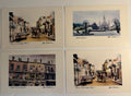 Set of 4 vintage 1986 hand-tinted New Orleans postcards of the French Quarter, Jackson Square and St. Louis Cathedral