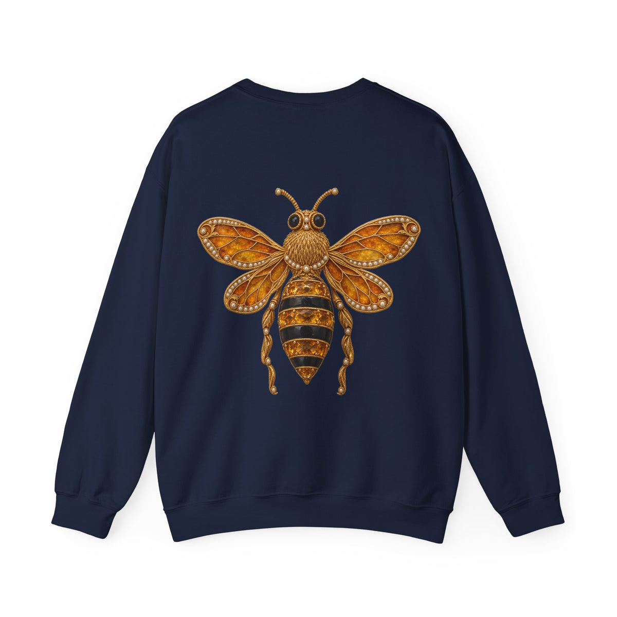 Citrine Honeybee sweatshirt in navy, back view