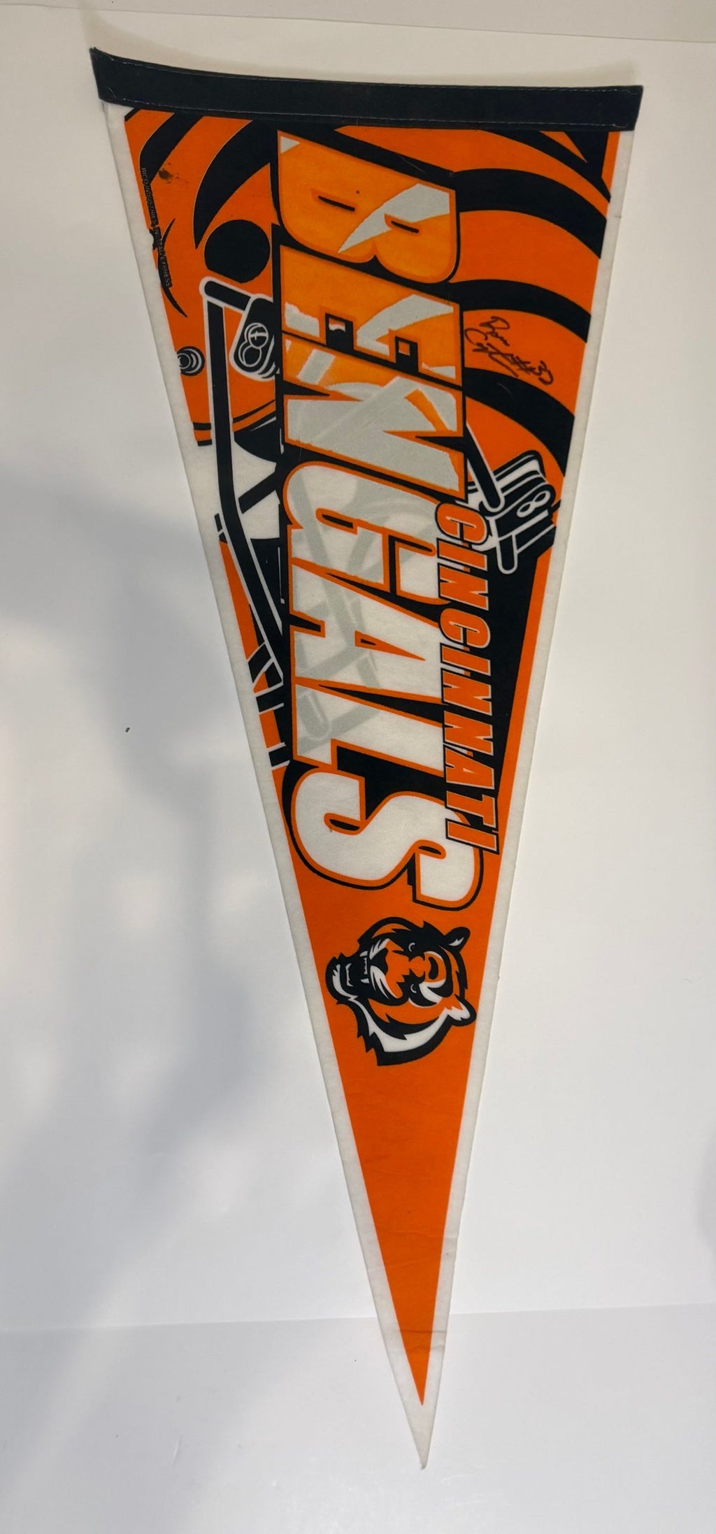 Signed Cincinnati Bengals felt pennant, full view