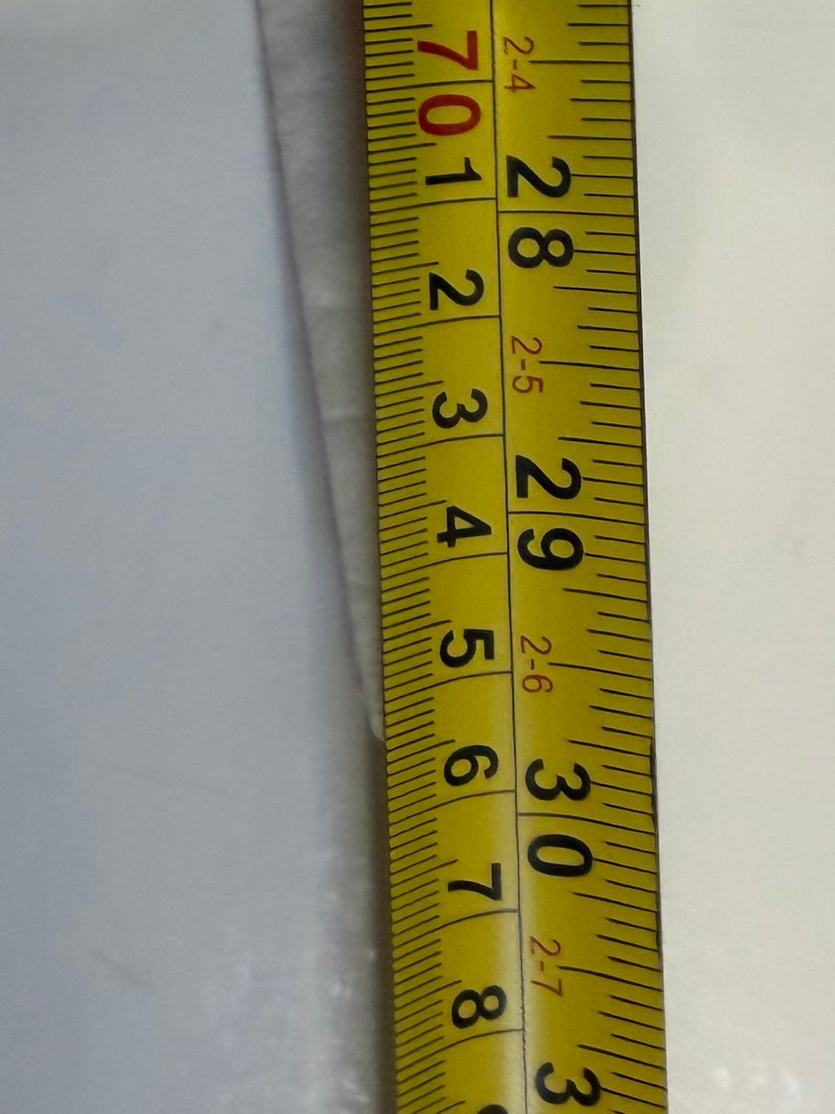Length measurement close-up