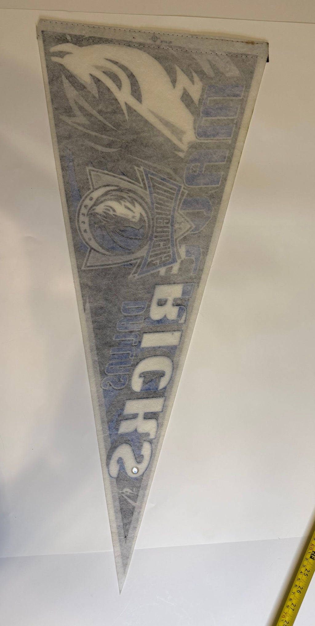 Back of Dallas Mavericks pennant
