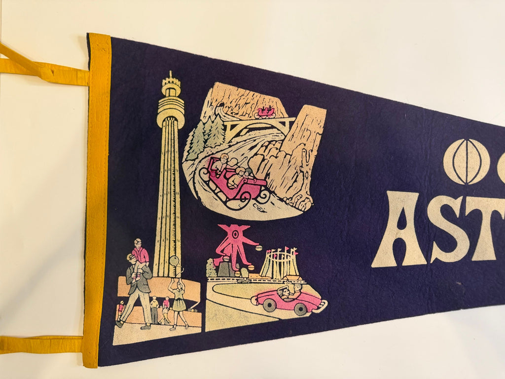 Astroworld pennant Astroneedle and ride scenes