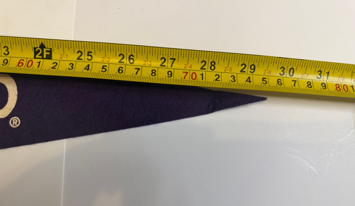 Astroworld pennant measured at 29.5 inches