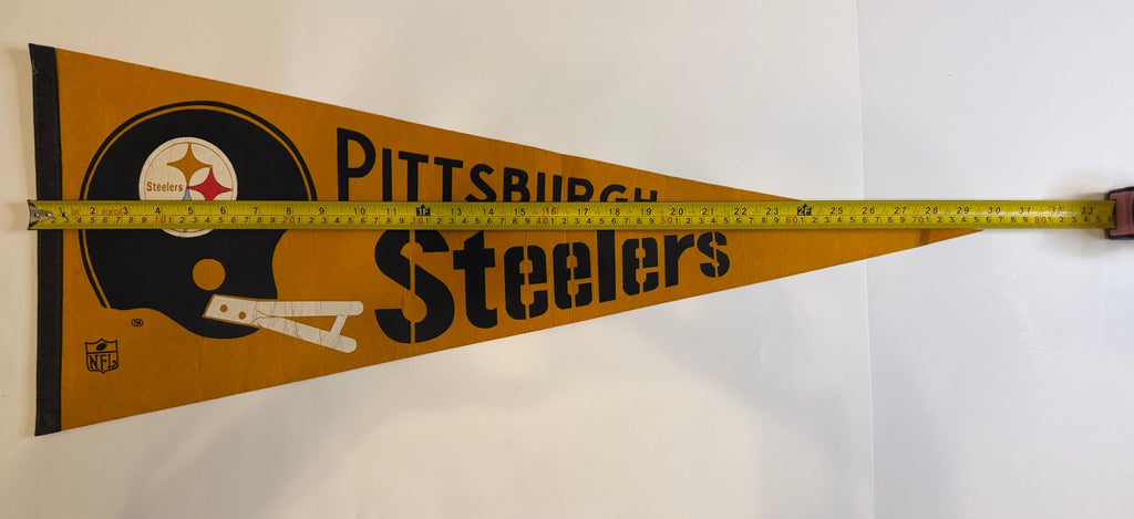 Steelers pennant measured at 29.5 inches