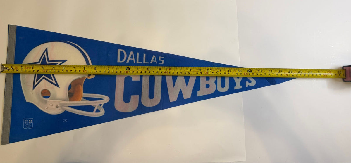 Cowboys pennant measured 29.5 inches