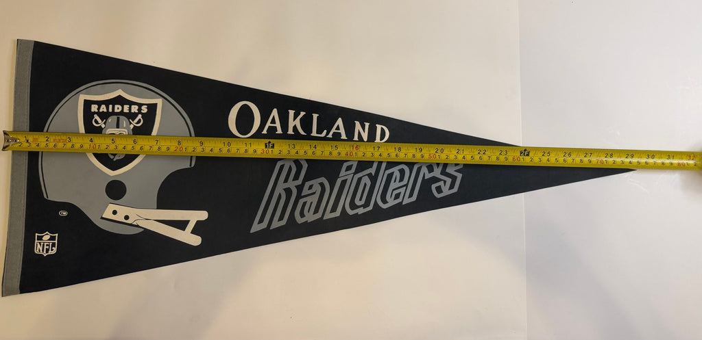 Raiders pennant measured 29.5 inches