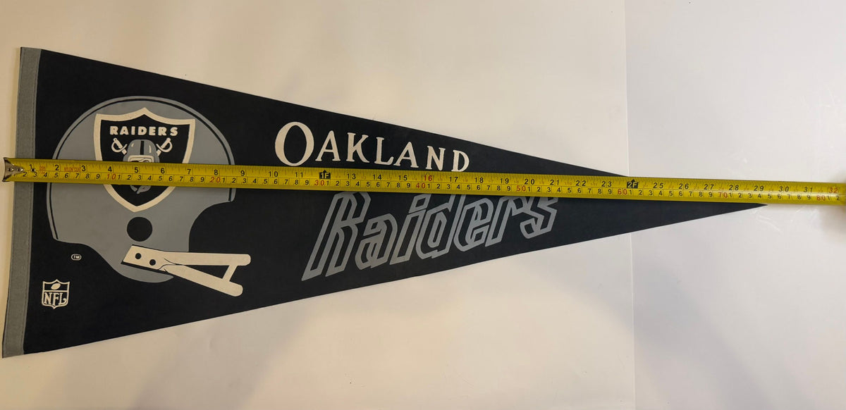 Raiders pennant measured 29.5 inches