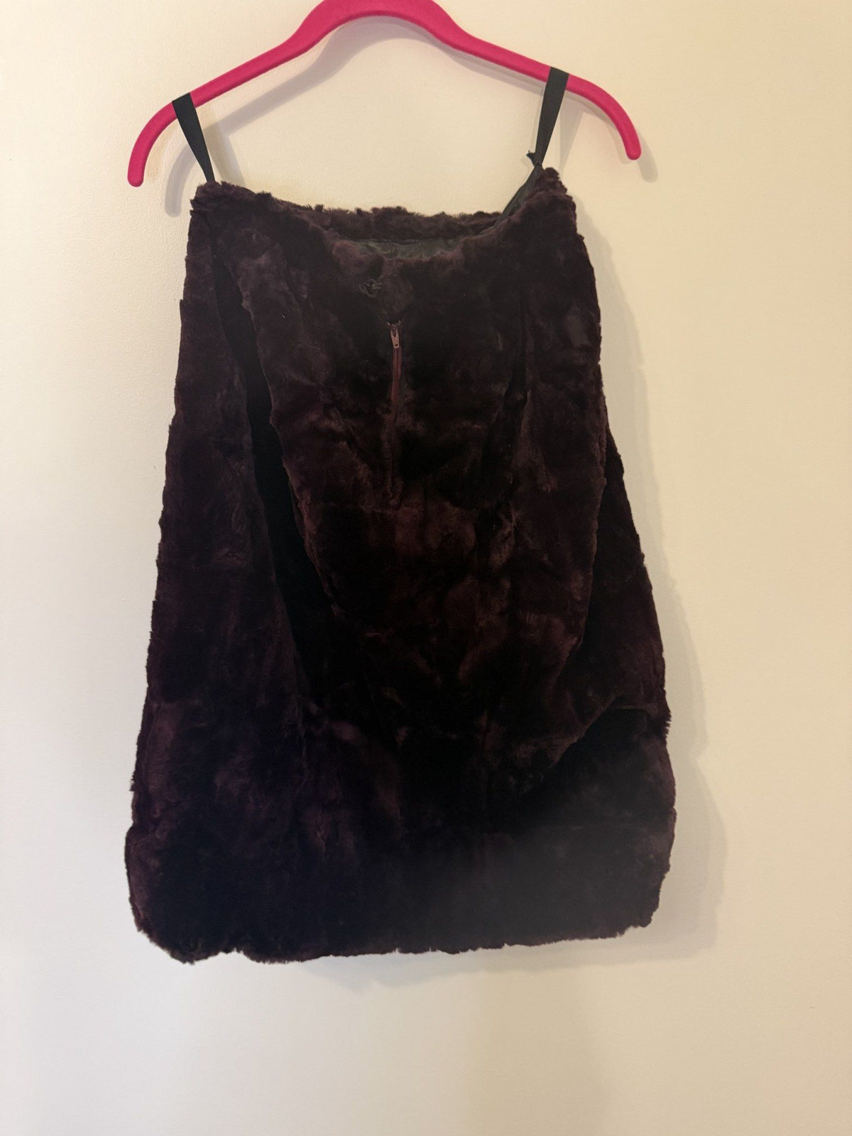 Fur skirt front on hanger