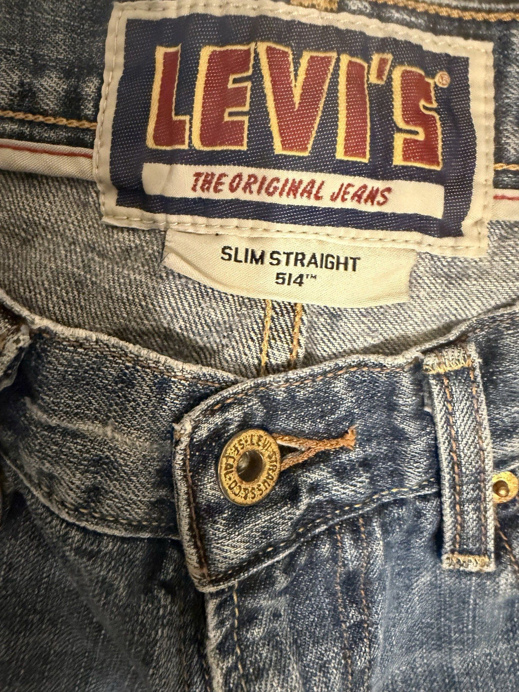 Levi's The Original Jeans waistband label Slim Straight 514