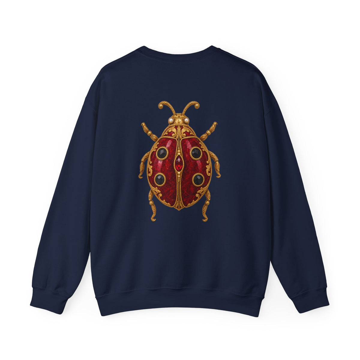 Garnet Ladybug sweatshirt in navy, back view