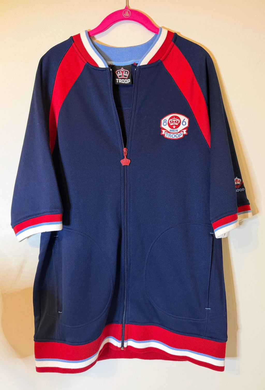 Vintage Troop 86 short sleeve track jacket