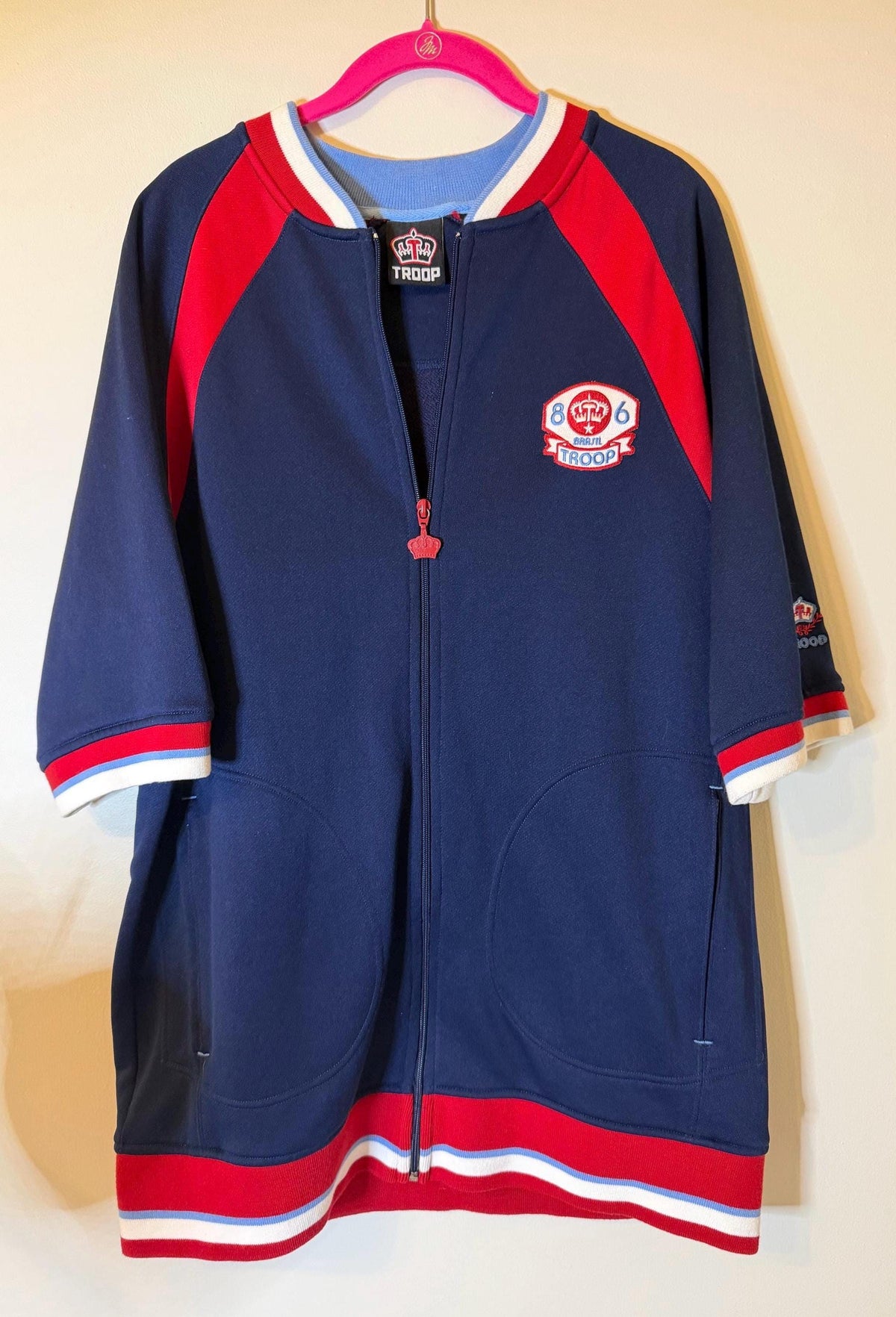 Vintage Troop 86 short sleeve track jacket