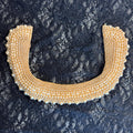 Vintage Japan faux pearl beaded collar bib necklace
