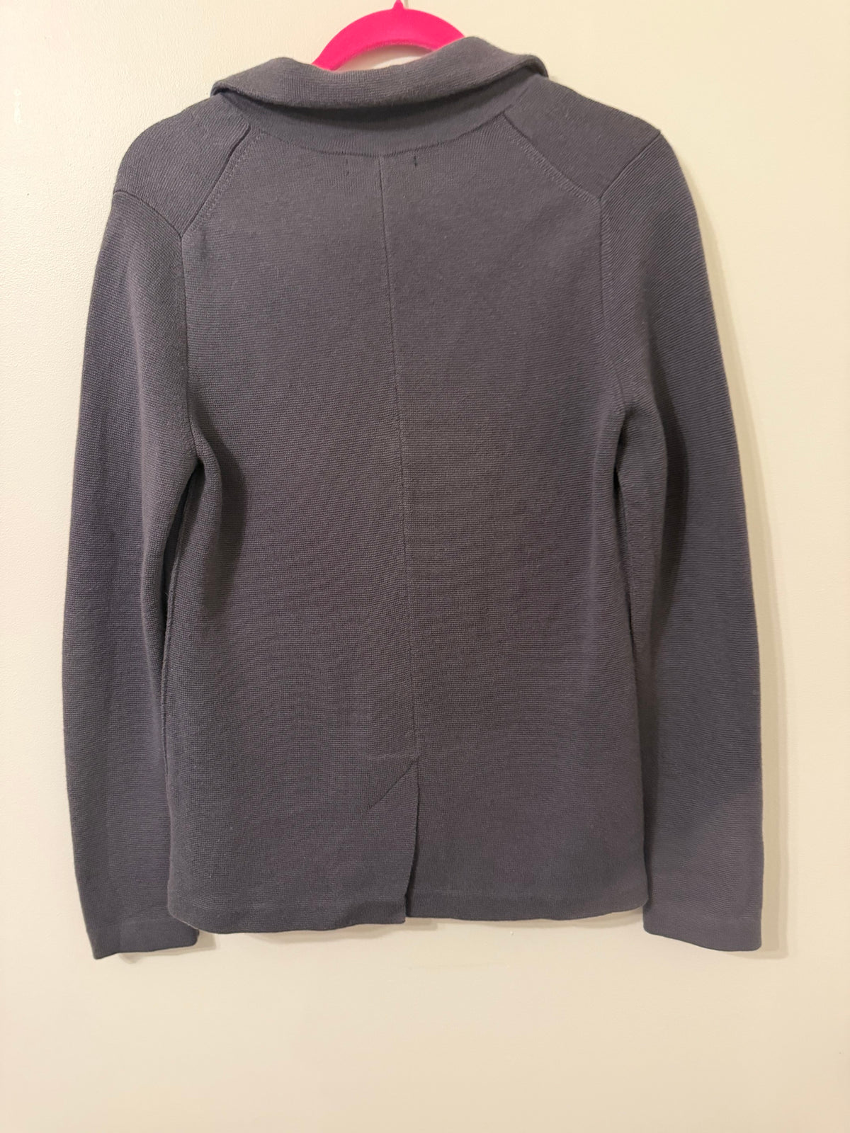 Banana Republic Charcoal Gray Wool Knit Blazer, Women's M, Sweater Jacket