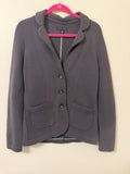 Banana Republic Charcoal Gray Wool Knit Blazer, Women's M, Sweater Jacket