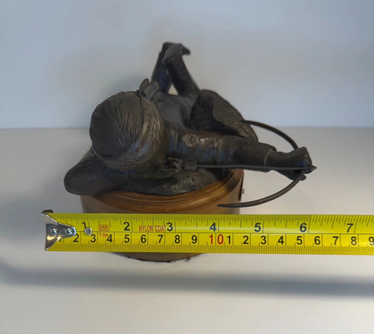 Nelson Tsosie "Mighty Hunter" Signed Limited Edition Bronze Sculpture 12/25, Navajo Artist