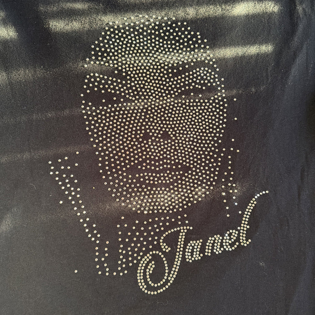 Janet Jackson rhinestone black t-shirt