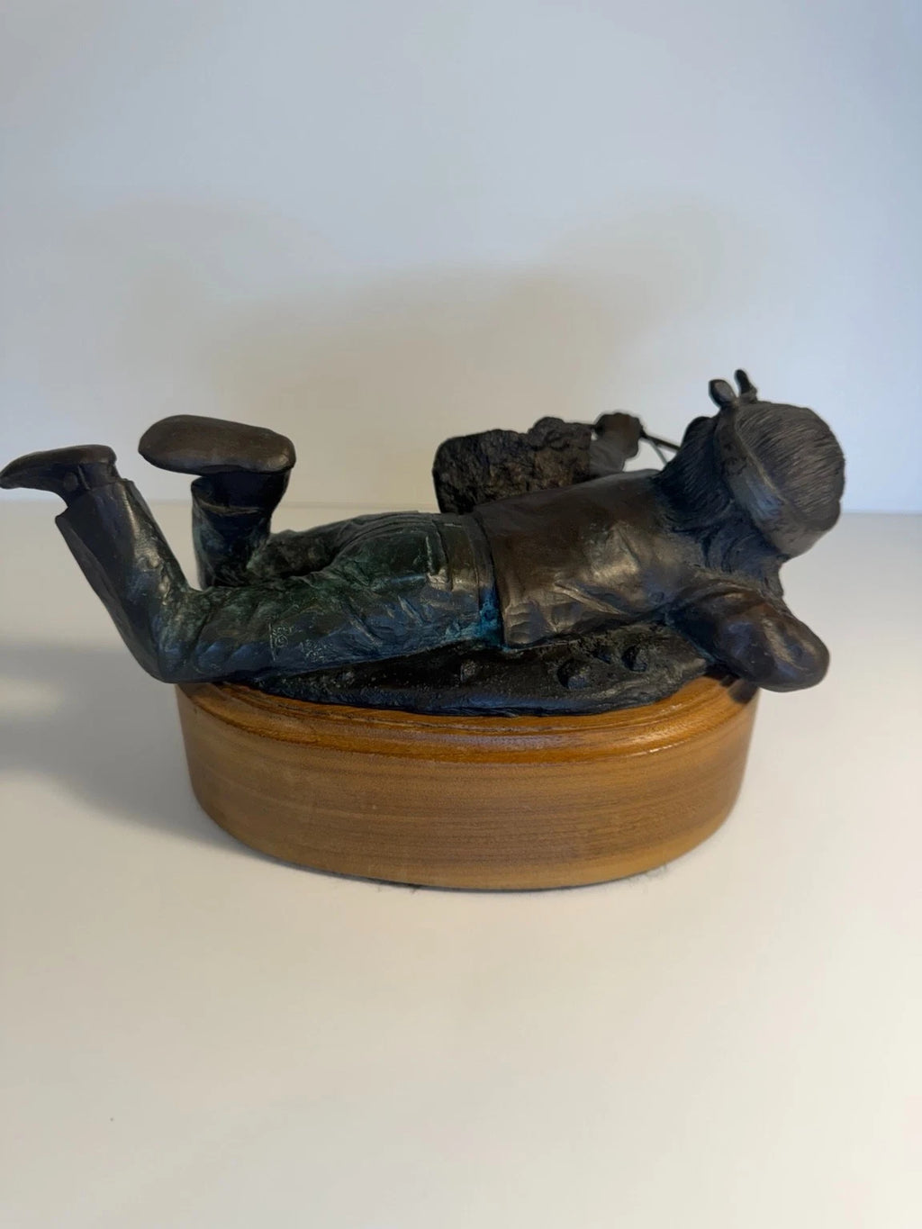 Nelson Tsosie "Mighty Hunter" Signed Limited Edition Bronze Sculpture 12/25, Navajo Artist